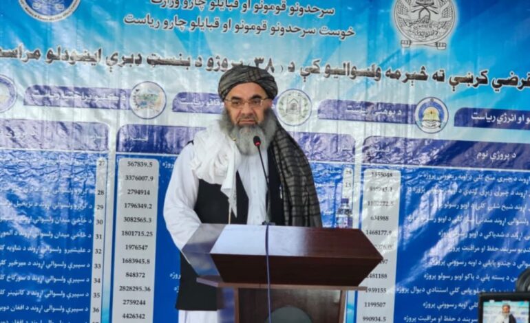 خوست اړوند ډېورنډ فرضي کرښې ته څېرمه سرحدي سیمو کې ۳۸ پراختیايي پروژو چارې پیل شوې